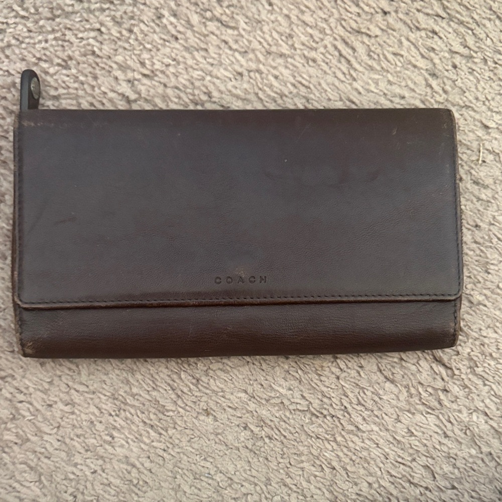 Coach Dark Brown Leather Wallet